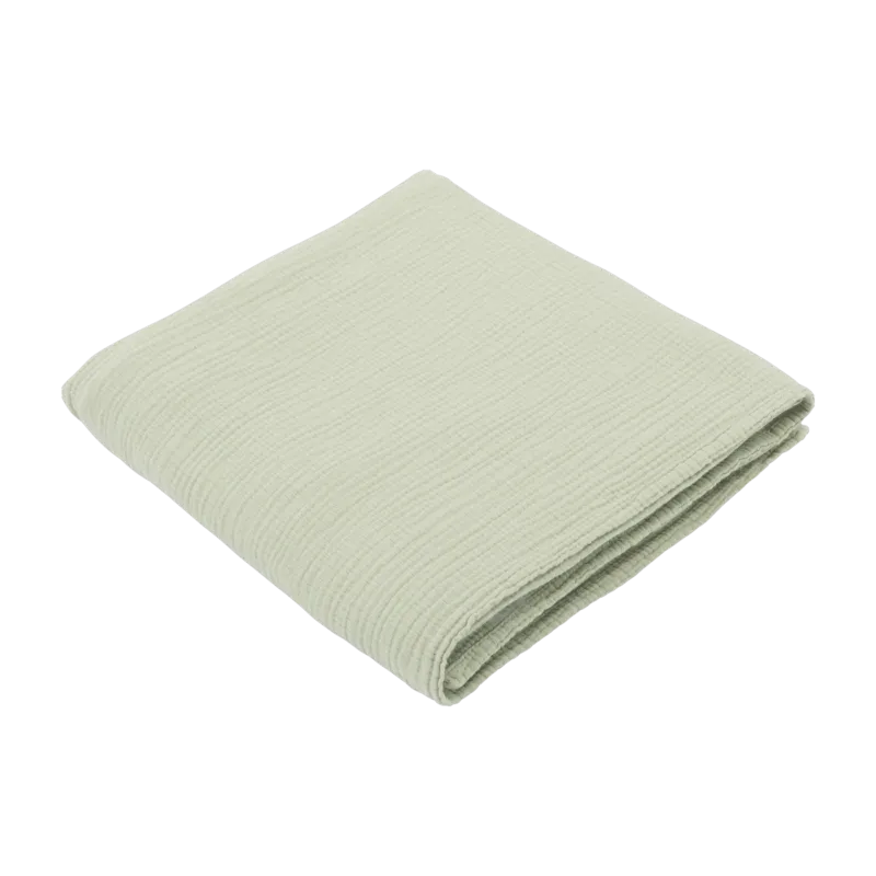 Lange en gaze de coton 90 x 90 cm vert amande Les Petits - The Cool Republic