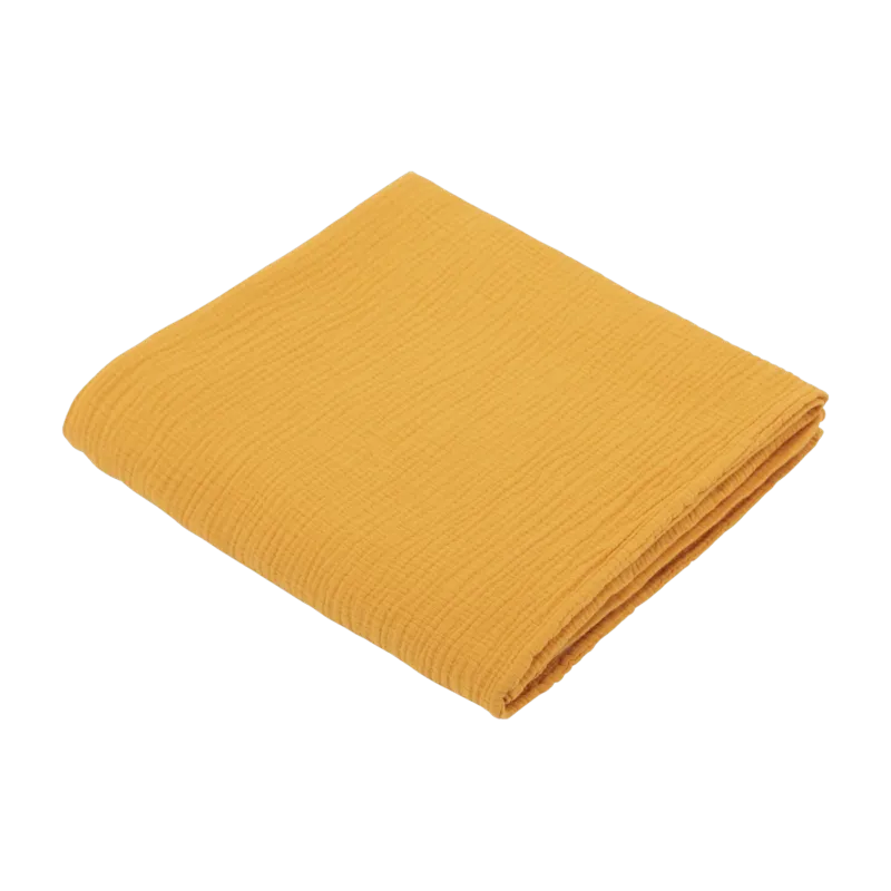 Lange en gaze de coton 90 x 90 cm jaune tournesol Les Petits - The Cool Republic