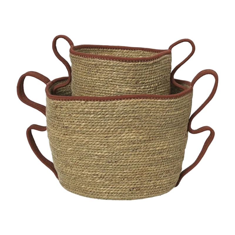 2 Paniers de rangement rouge 31 x 36 cm Verso - Ferm Living