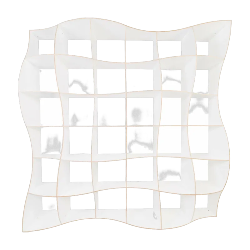 Bibliothèque en bois de bouleau blanc 246 x 246 cm Dune - Jaanus Orgusaar