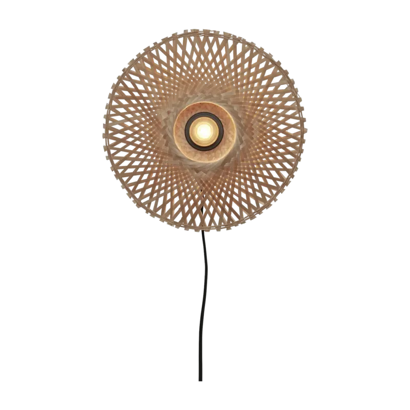 Lampe murale en bambou naturel 30x8 cm Kalimantan - Good & Mojo