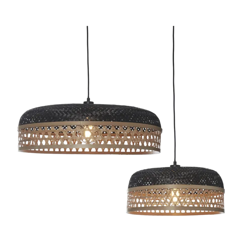 2 Suspensions en bambou noir et naturel 60/40 cm Ubud - Good & Mojo