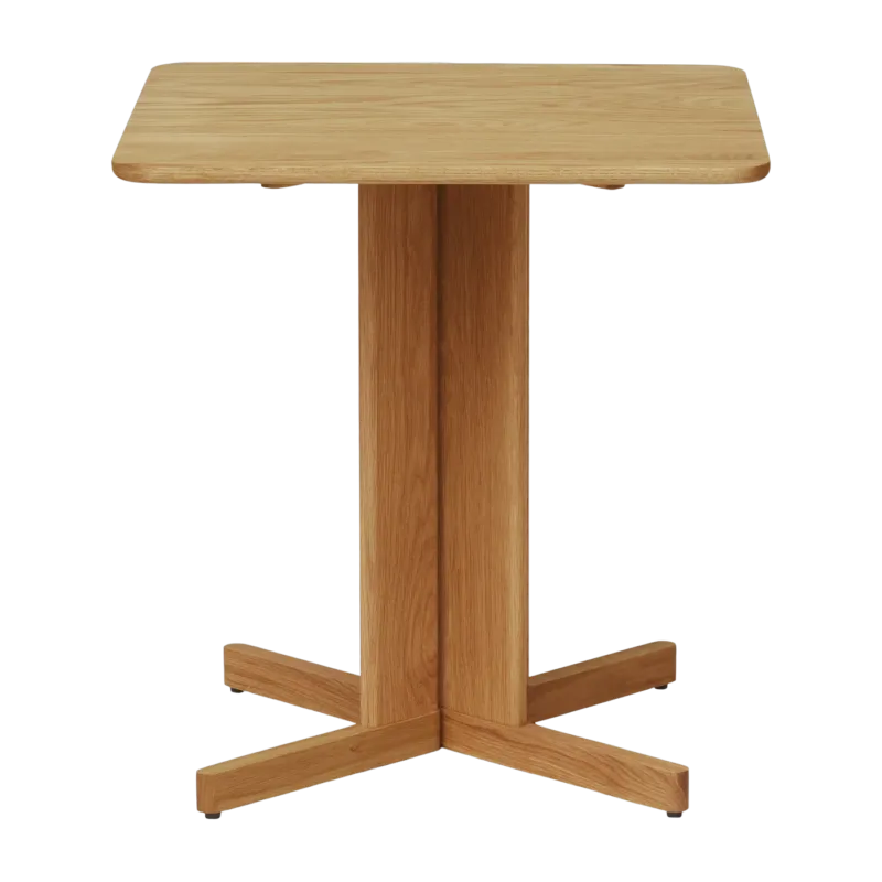 Table à manger carrée en chêne naturel 68 x 68 cm Quatrefoil - Form & Refine