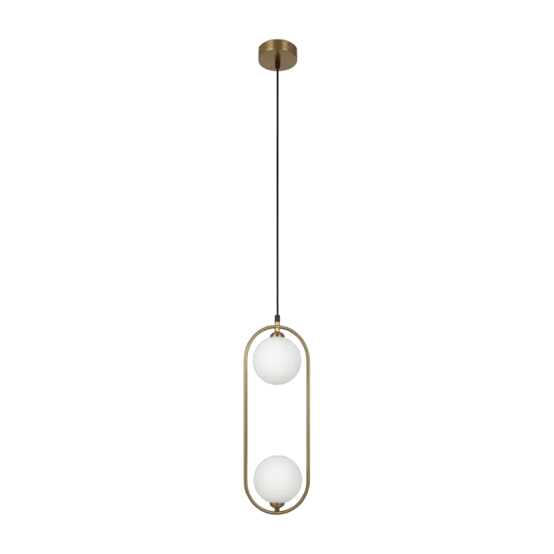 Suspension en verre dépoli et métal laiton 48 cm Ring - Maytoni