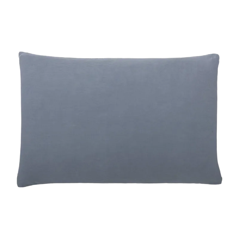Taie d'oreiller gris bleu en lin lavé 50 x 70 cm - The Cool Republic