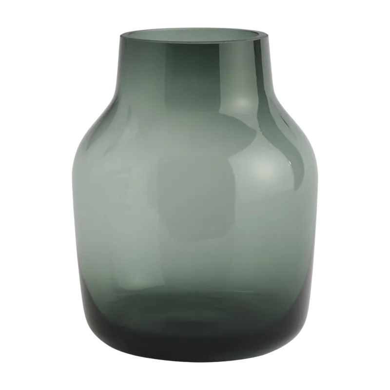 Vase en verre soufflé vert 15 cm Silent - Muuto