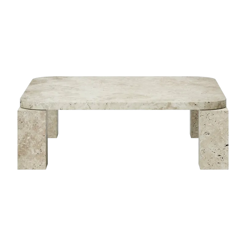 Table basse en travertin 82 x 82 cm Atlas - New works