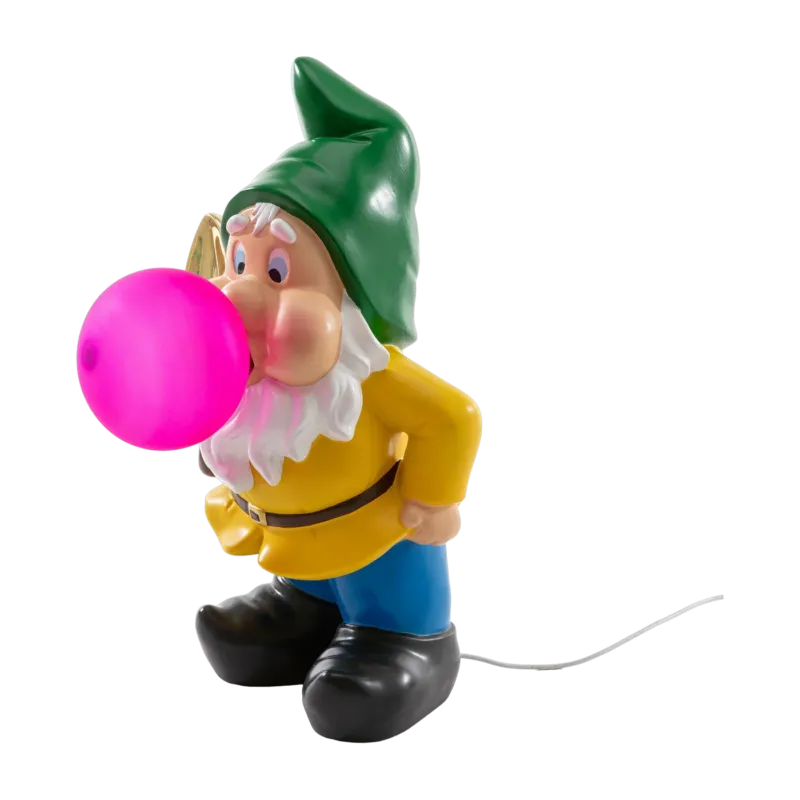 Lampe nain de jardin en résine 50 cm Working Gummy - Seletti