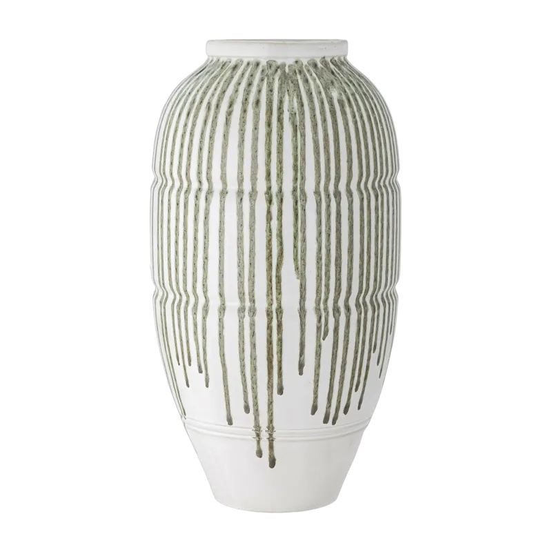 Vase Scarlett Green Stoneware - Bloomingville