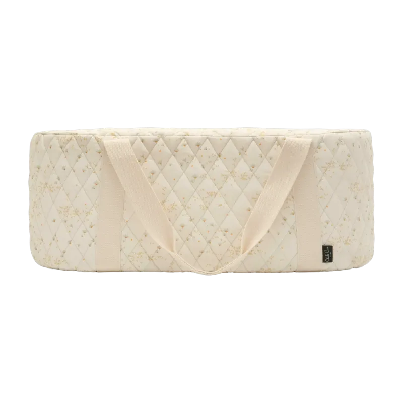 Couffin bébé en coton à motifs fleuris pia matelassé 73 x 43 cm Kuko - Charlie Crane