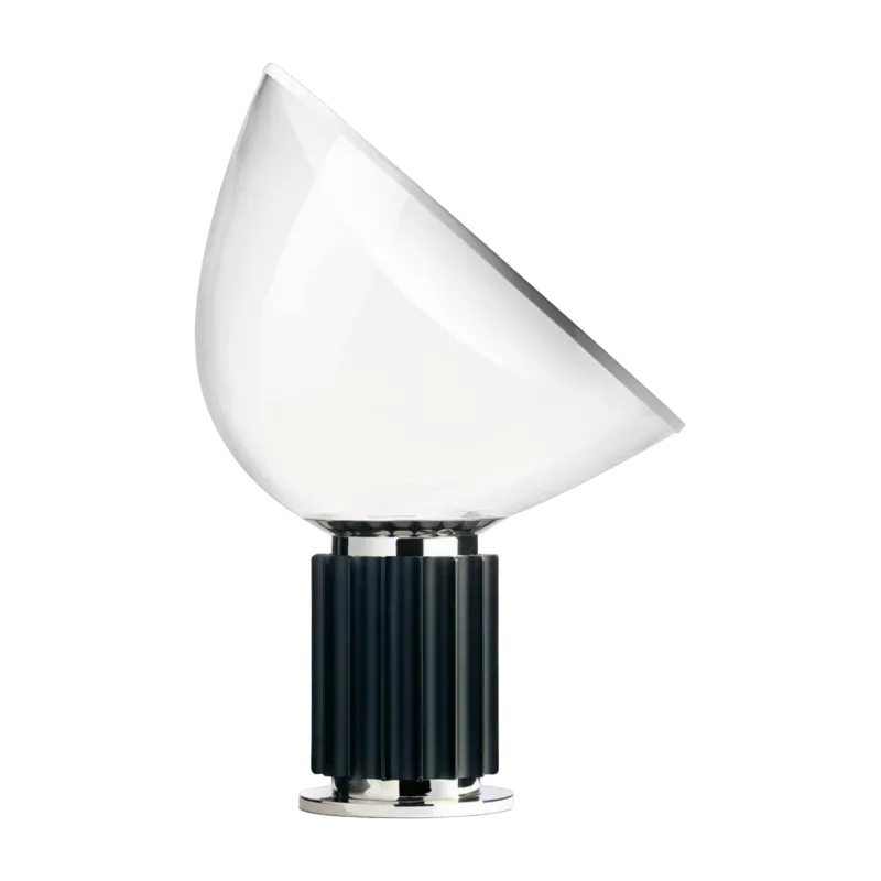 Lampe de table design en plastique et métal noir Taccia - Flos