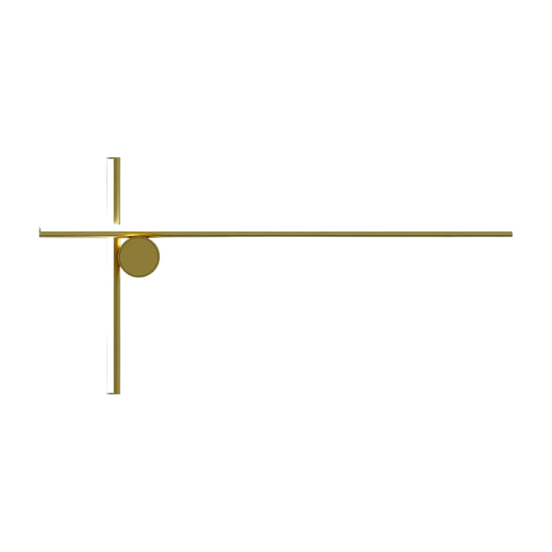 Appliques design en acier anodisé champagne w2 Coordinates - Flos