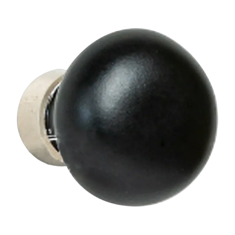 Bouton d'ameublement en porcelaine noire 3cm - Merigous