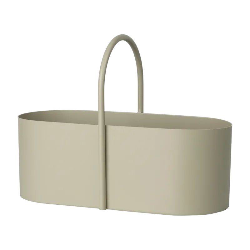 Boîte de rangement en fer galvanisé crème 35 x 26 x 17 cm Grib - Ferm living