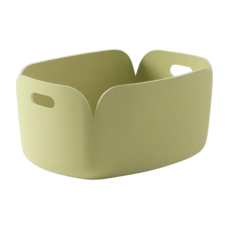 Panier rectangulaire beige vert Restore - Muuto