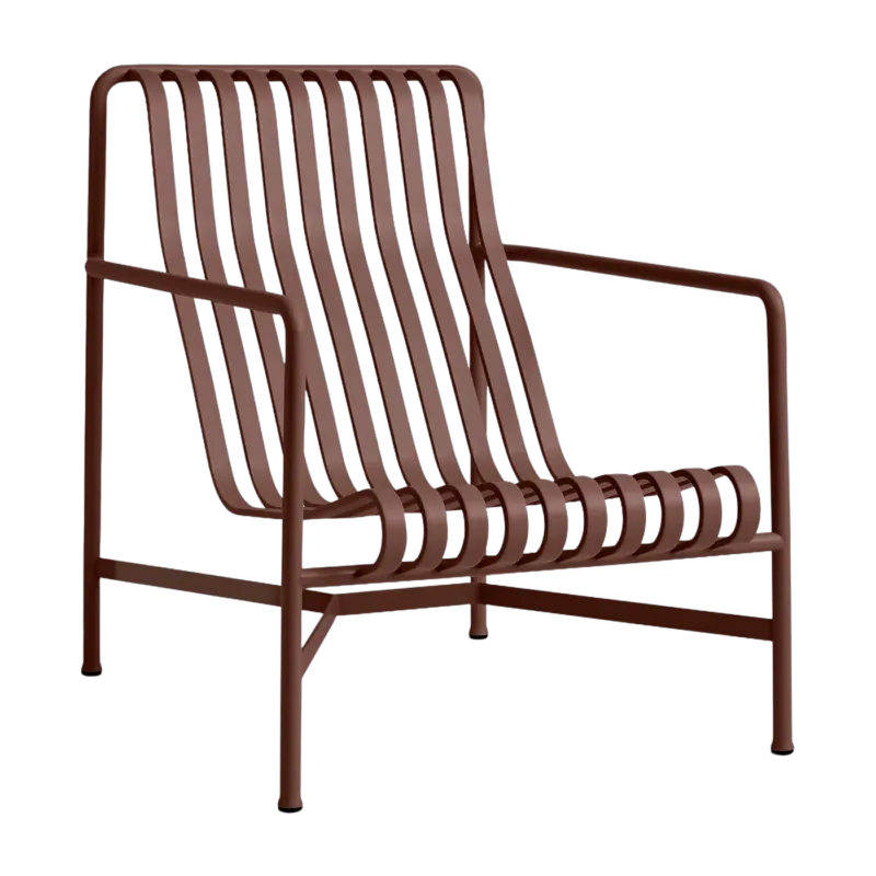 Fauteuil de jardin lounge en métal rouge 73x88cm Palissade - HAY