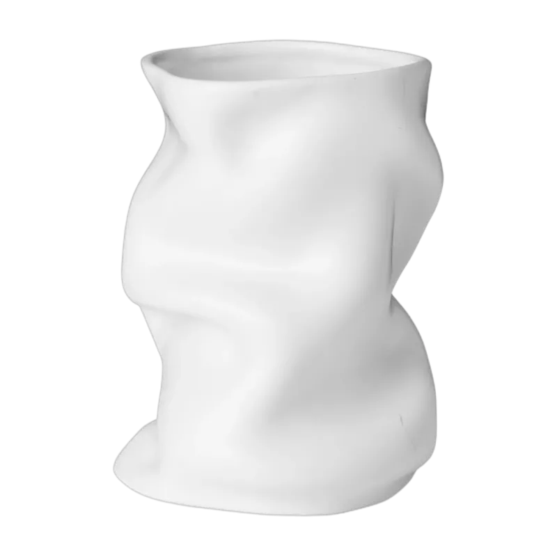 Vase en céramique blanc 20 x 16 cm Collapse - Audo