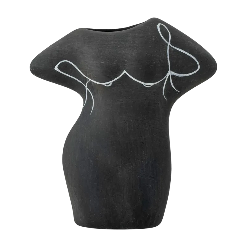 Vase en terre cuite noir Lulu - Bloomingville
