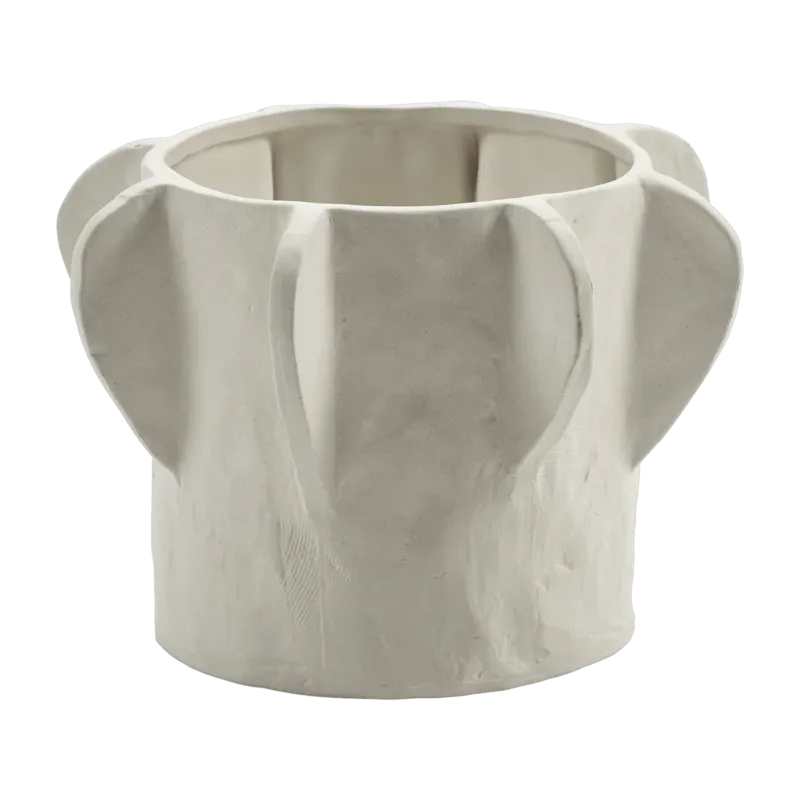 Cache-pot en grès blanc cassé 22 x 15 cm Molly 02 S - Serax