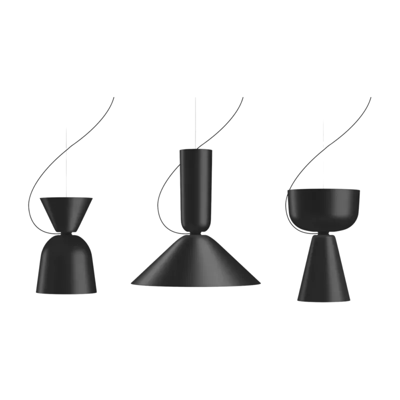 Trio de suspensions noires Alphabeta - Hem