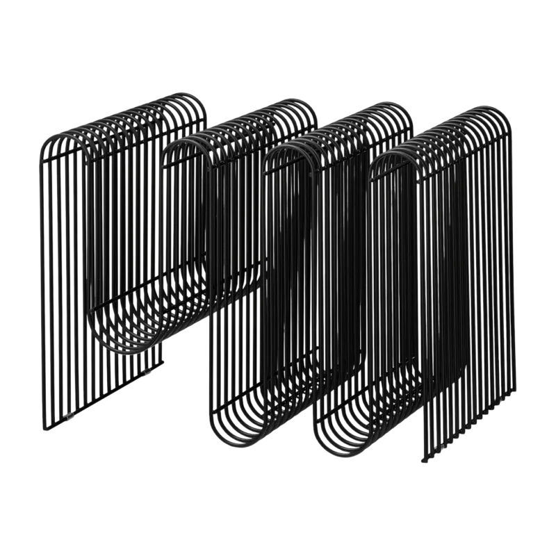 Porte-revues en acier noir 40,5 cm Curva - AYTM