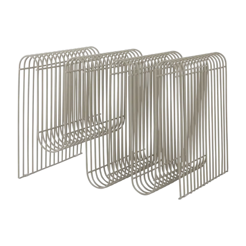 Porte-revues en acier taupe 40,5 cm Curva - AYTM