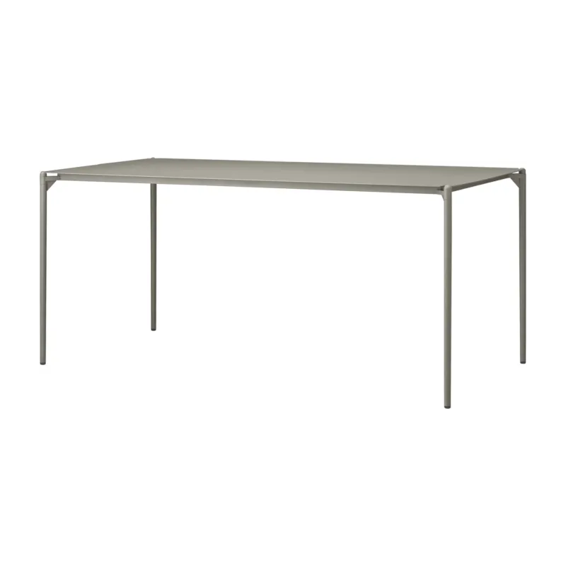 Table à manger en acier taupe 160 x 80 cm Novo - AYTM