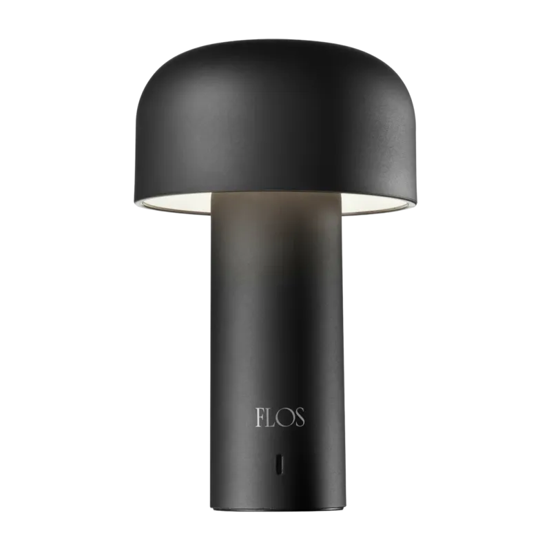 Lampe de table rechargeable design noir mat Bellhop - Flos