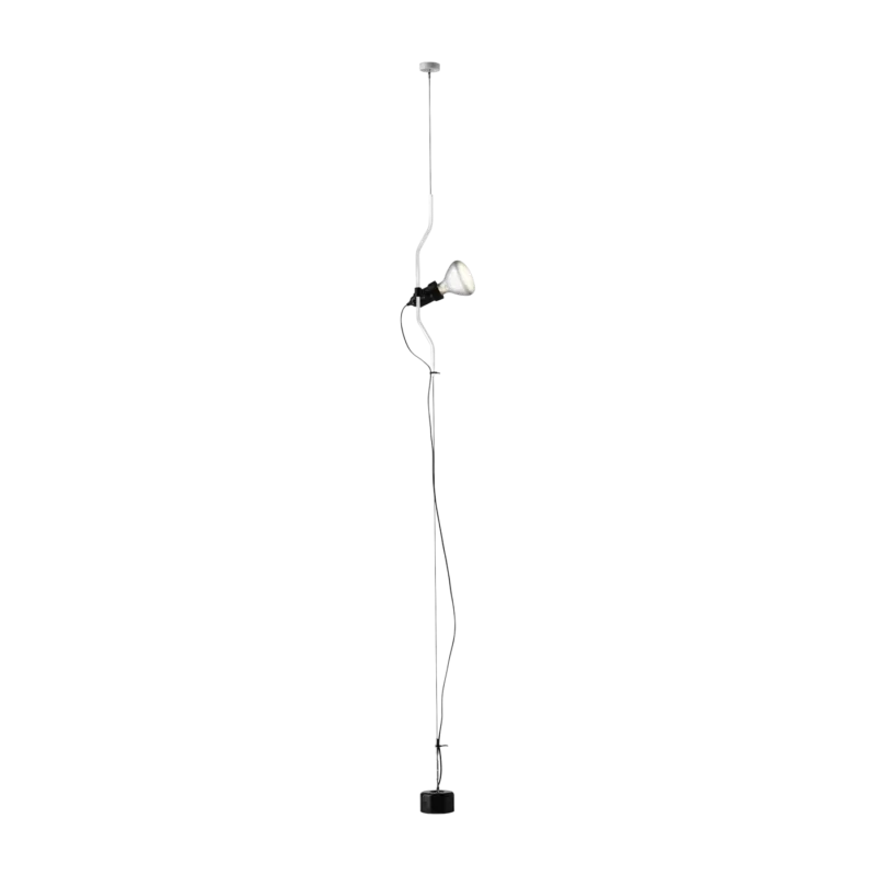 Lampadaire design blanc Parentesi dimmer - Flos