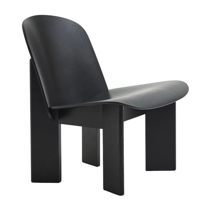 Fauteuil en hêtre noir 66 x 63 cm Chisel - HAY