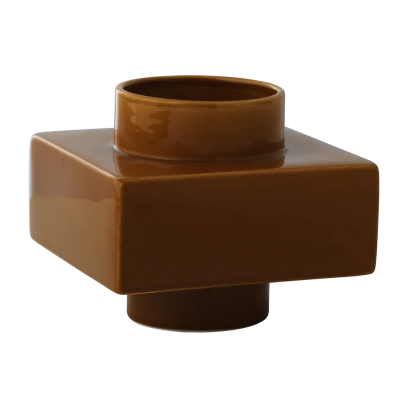 Vase empilable marron noisette 14 cm s3 Deko - Normann Copenhagen