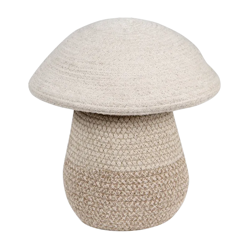 Panier de rangement en coton beige 23 x 27 cm Mushroom - Lorena Canals