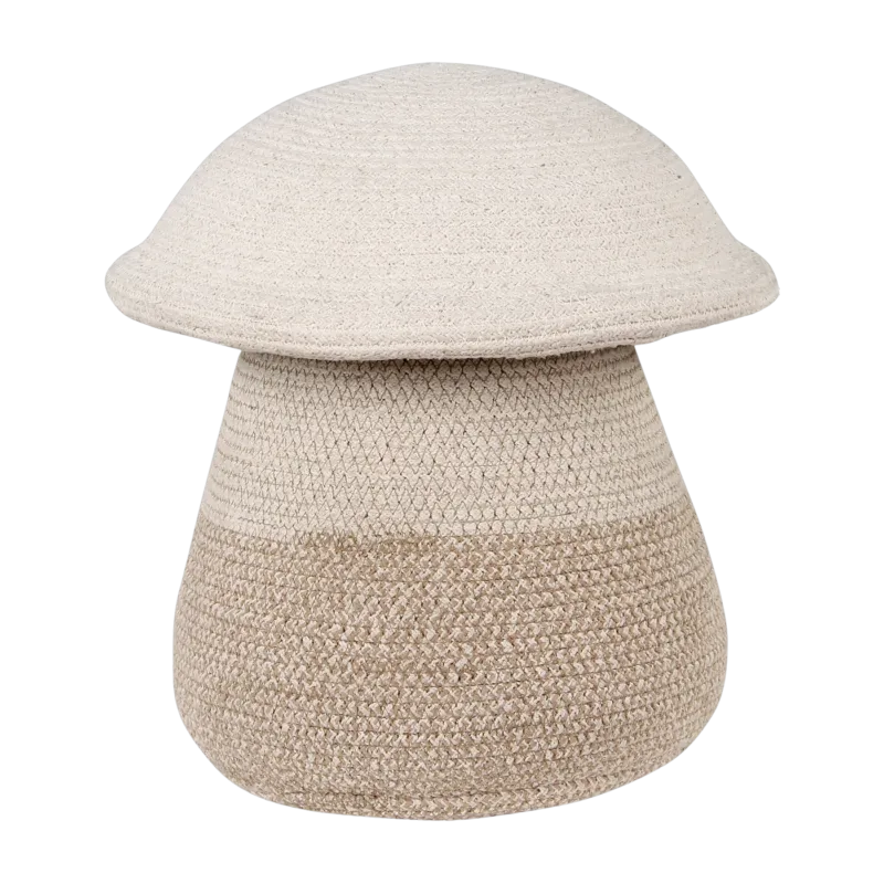 Panier de rangement en coton beige 33 x 38 cm Mushroom - Lorena Canals