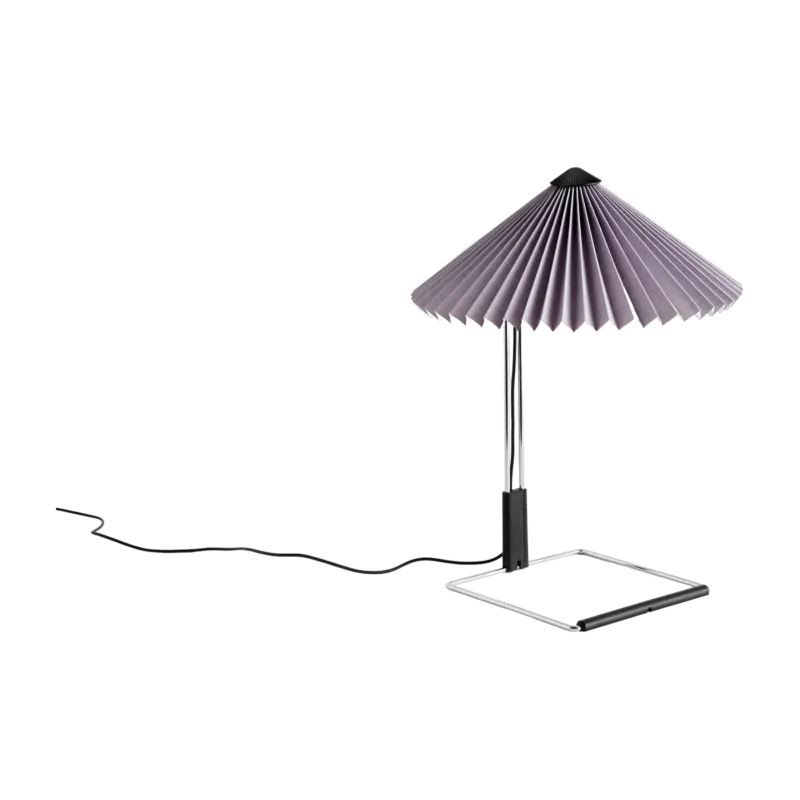 Petite lampe de table lavande et acier miroir Matin - HAY