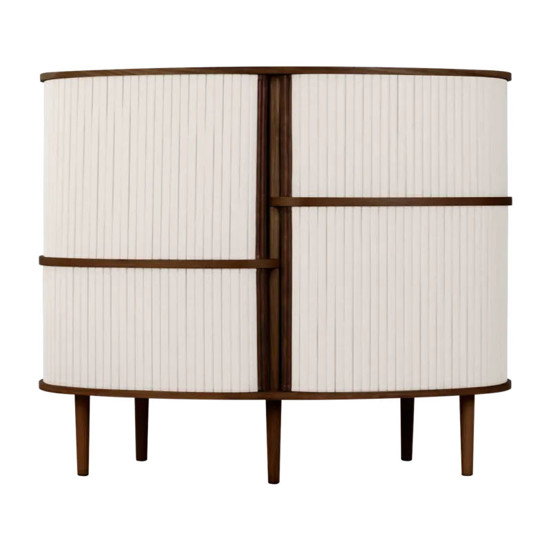 Cabinet en chêne foncé et blanc 50 x 100 cm Audacious - UMAGE