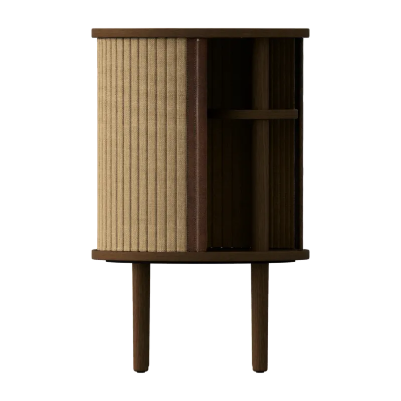 Table d'appoint en chêne foncé beige 59,3 x 38 cm Audacious - UMAGE