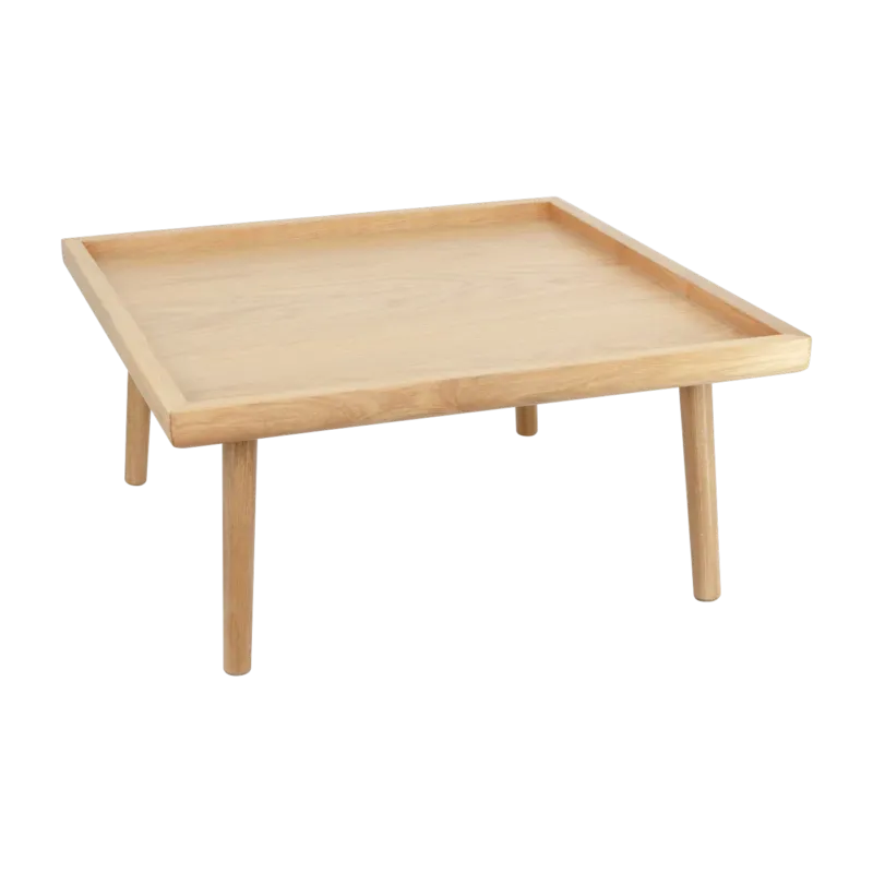 Table basse carrée en chêne naturel 71 x 40 cm Lounge Around - UMAGE