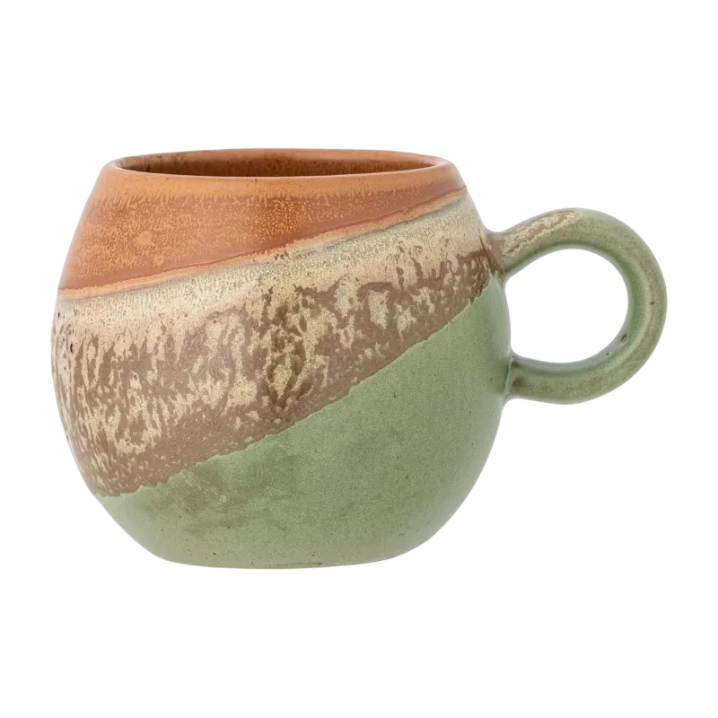 Mug en grès verte et brun Paula - Bloomingville