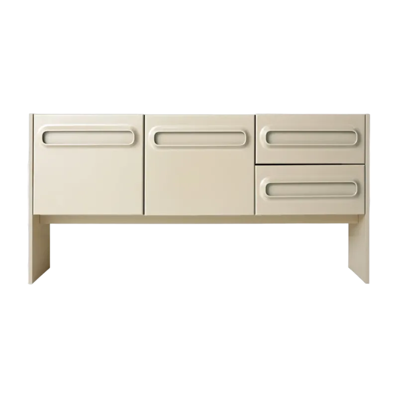 Commode en bois mdf crème 160x42 cm Space - HKliving
