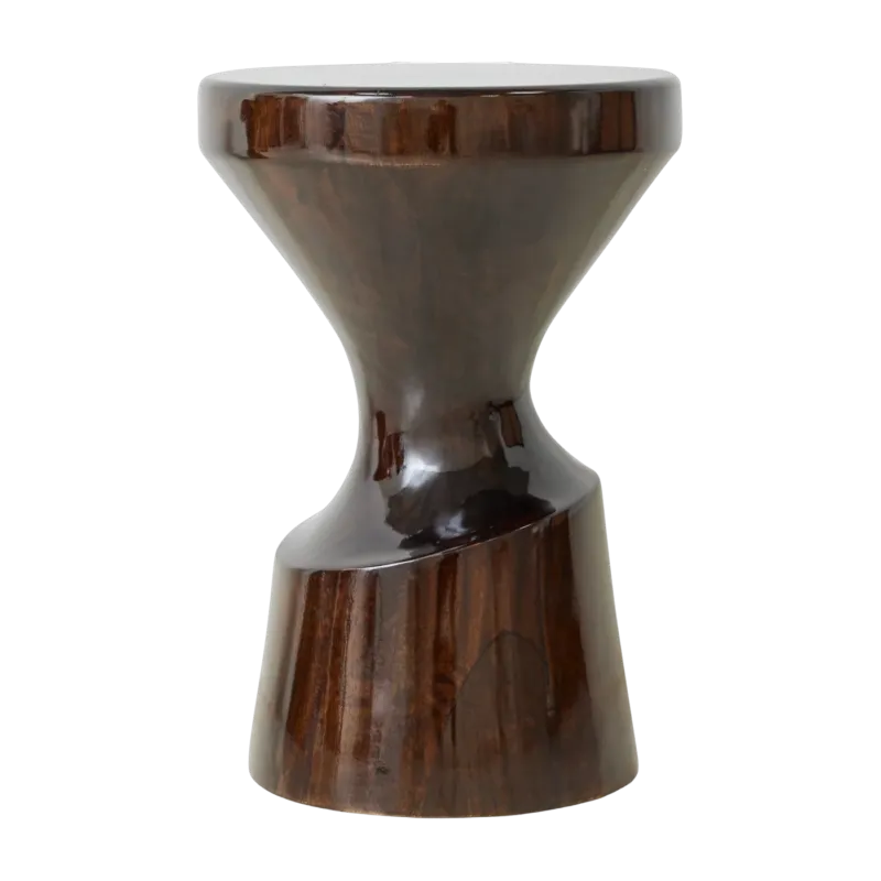 Tabouret en bois de manguier bordeaux - HKliving