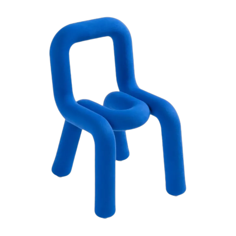 Chaise pour enfant en coton bleu Mini Bold - Moustache