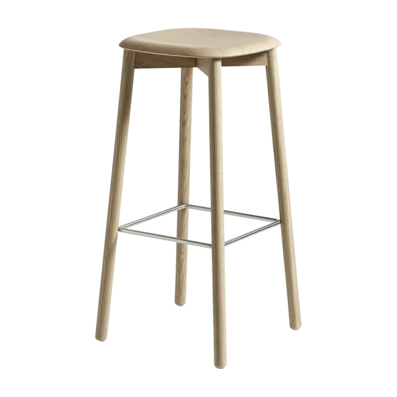 Tabouret chêne massif 75 cm Soft Edge 82 - Hay