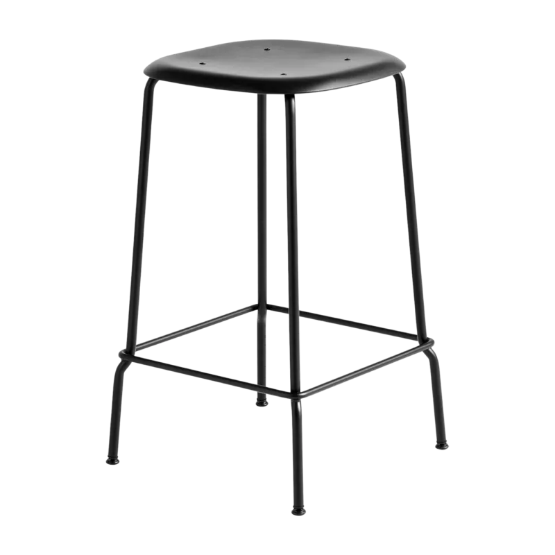 Tabouret polypropylène et acier noir 65 cm Soft Edge 85 - Hay