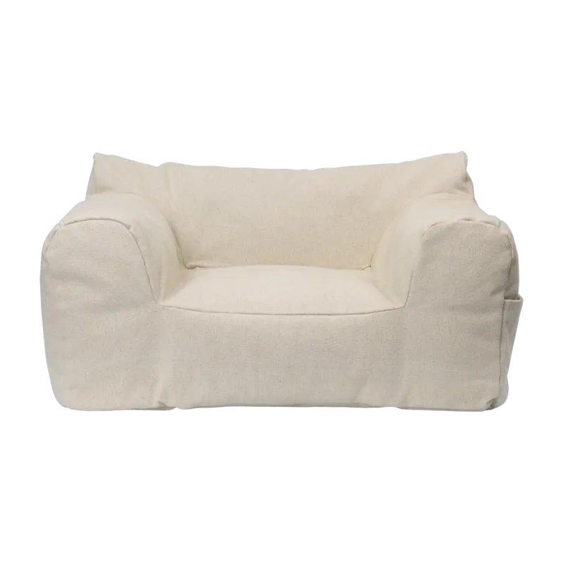 Fauteuil à rangements pour enfant en coton bio off-white Billow - Ferm Living