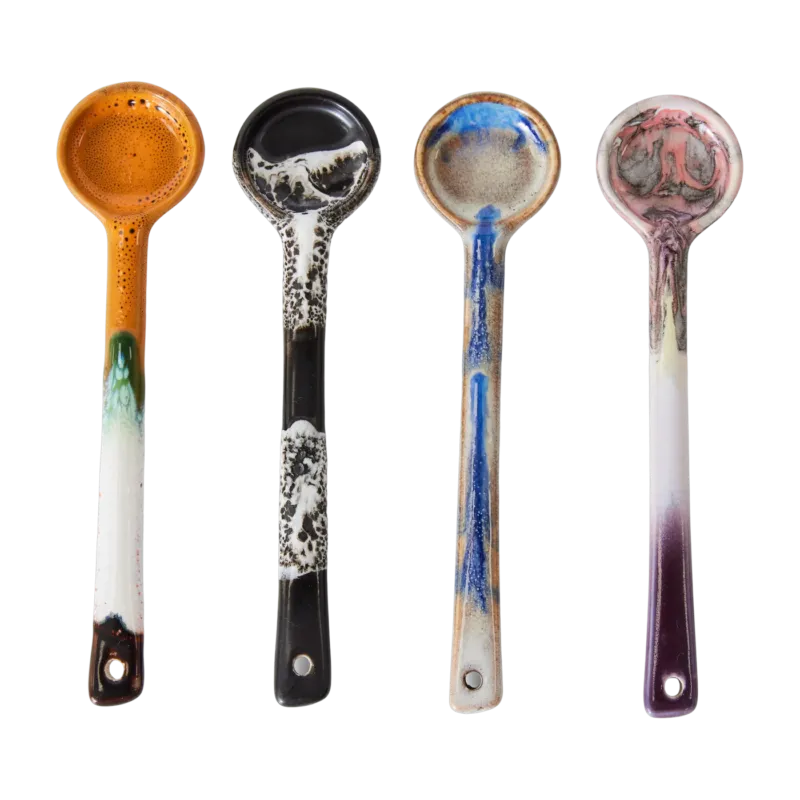 4 Cuillères en grès Force Vaisselle 70's - HKliving
