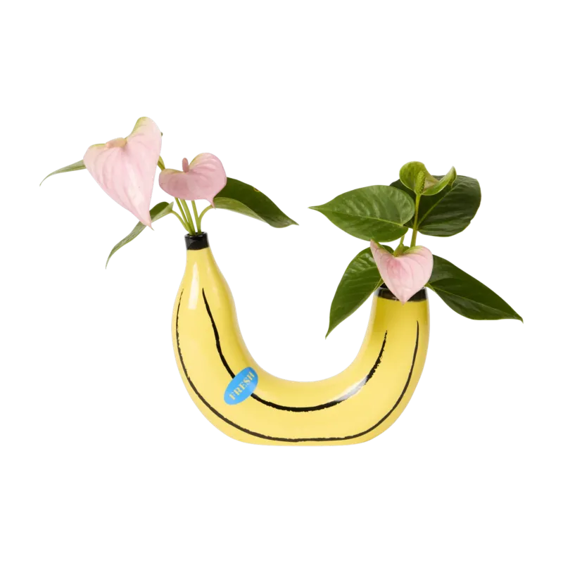 Vase banane en céramique jaune - Doiy