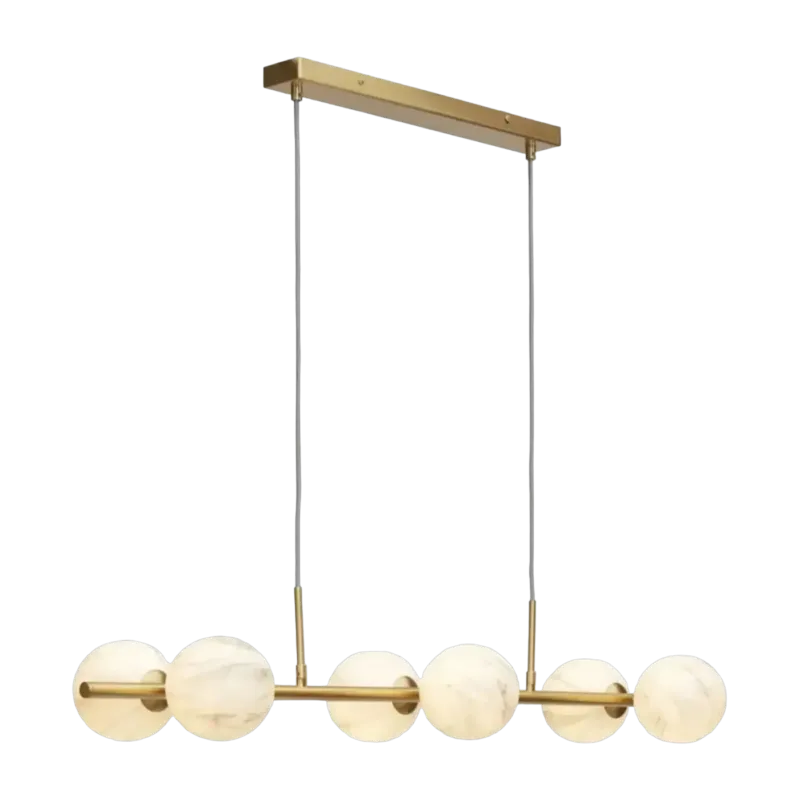 Suspension finition marbre blanc et laiton Carrara - It's about Romi