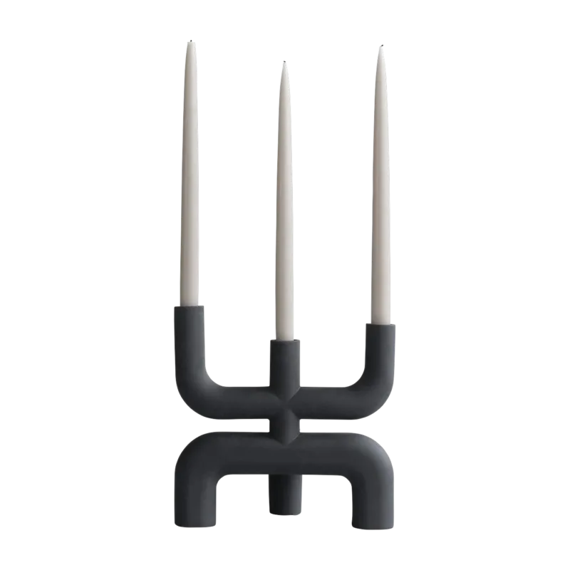 Bougeoir minimaliste noir Cobra - 101 Copenhagen