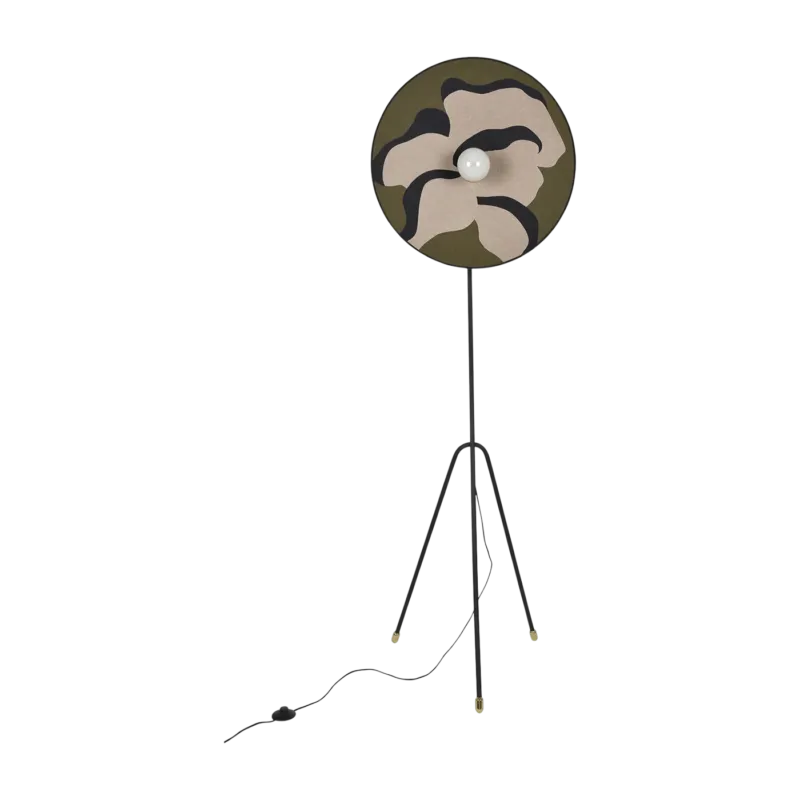 Lampadaire en métal nostalgia kaki 60 cm Sonia laudet - Market set