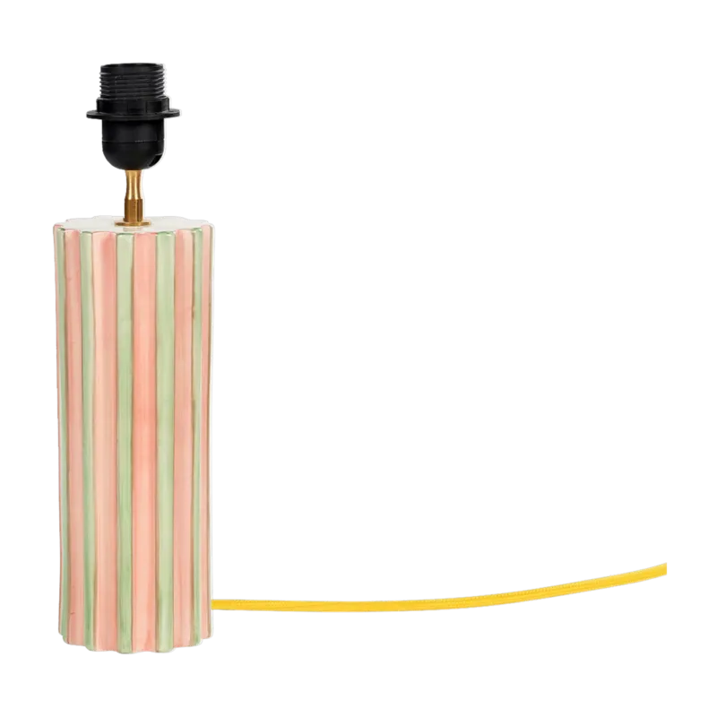Pied de lampe en céramique vert et rose 10 x 34,5 cm Cloud Nine - Anna + Nina